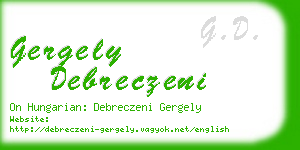 gergely debreczeni business card